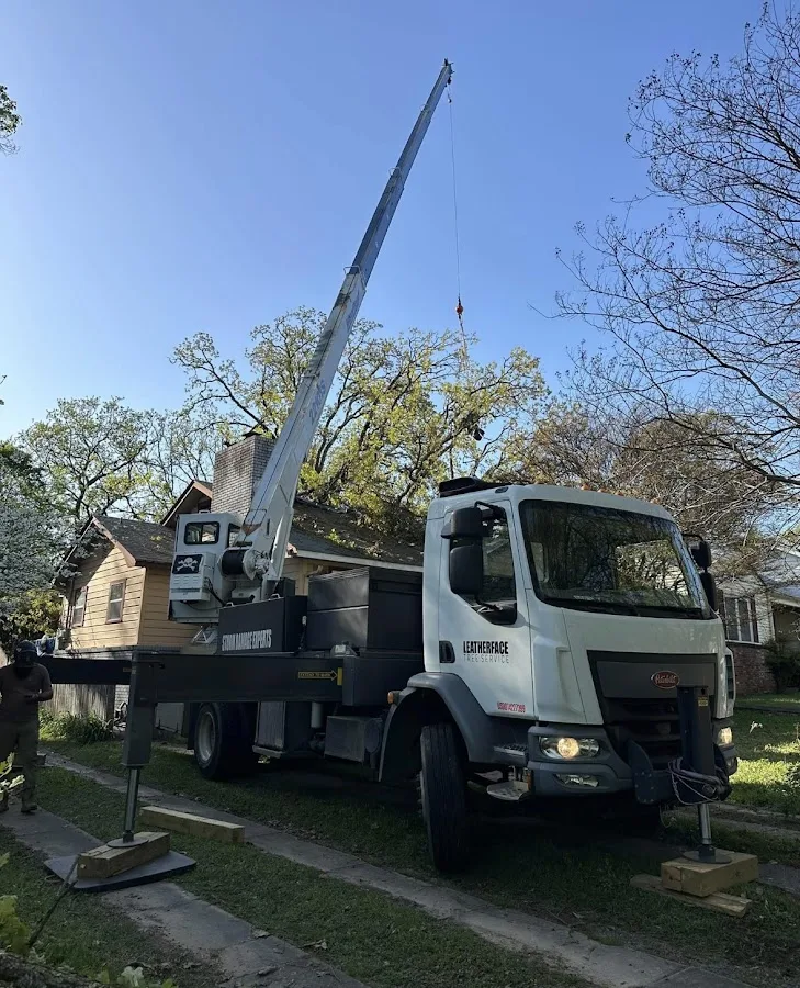 Leatherface Tree Service work site